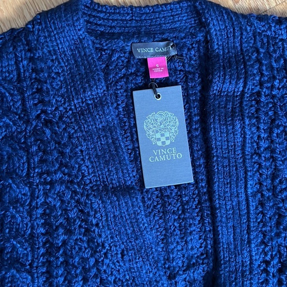 #4 Vince Camuto Open Front Fringe Cardigan size S NWT - Picture 4 of 7